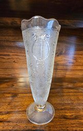 #200 - Jeannette Glass Harp & Lyre Vase