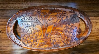 #205 - St Maarten Souvenir Platter- Wood