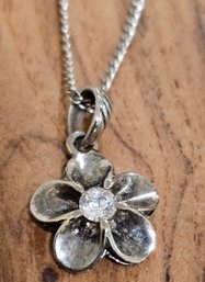 20' Sterling Flower Necklace