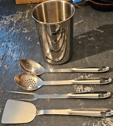#59 - All Clad Serving Utensils And Holder