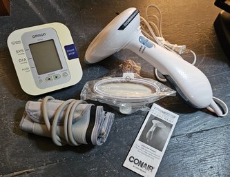 P - Conair Steamer & Omron Blood Pressure  Monitor