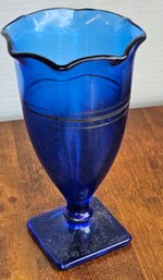 #11 - L E Smith Mt Pleasant Cobalt Blue Vase