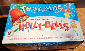 #72 - Vintage Twinkle Light Holly Bells Indoor Light Strand