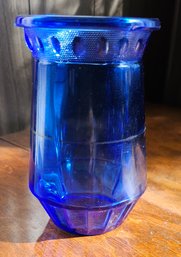 #99 - L E Smith Cobalt Blue Vase