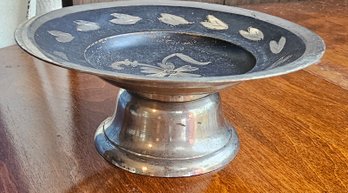 #44 - Brass Pedestal Dish - India