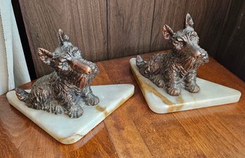 #167 - Scottie Marble Based Bookends