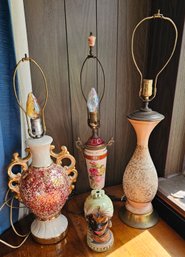 #171 - Collection Of Vintage Lamps & Lamp Bases