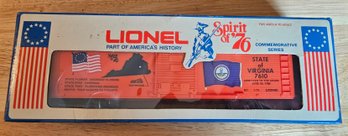 #47 - Lionel Spirit Of 76 Virginia Boxcar 6-7610