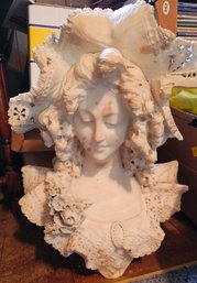 #72 - Signed Marble Alabaster Bust - A. Cipriani
