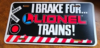 #74 - I Brake For Lionel Trains License Plate