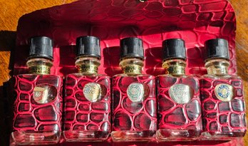 #151 - Vintage Ybry Perfume Bottles And Holder/empty