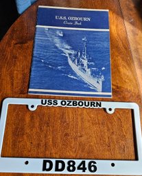 USS Ozbourn License Plate Frame & Cruise Book