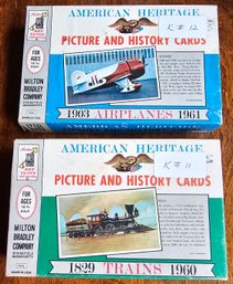 #28 - 1961 Milton Bradley American Heritage Picture And History Cards Airplanes And Trains
