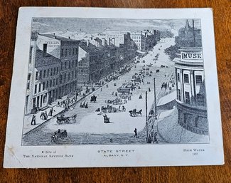 #39 - Vintage Print Of State Street Albany NY