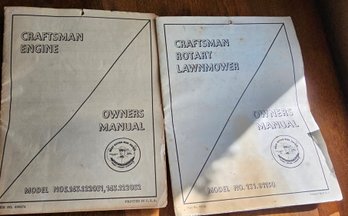 #95 - Vintage Craftsman Rotary Lawn Mower And 4 Cycle Engine  Manuals