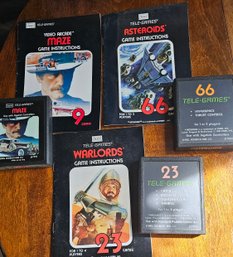 #118 - Vintage Sears Tele-games Game Cartridges And Instructions