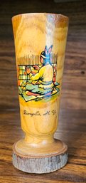 #258 - Souvenir Barryville NY Wooden Vase