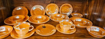 #50 - Anchor Hocking Peach Lustre Dishes