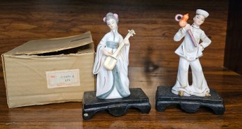 #59 - Pair Of Vintage Statues On Stands From Dabs