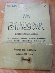 #81 - 1928 Silk O Gram Embroidered Letters