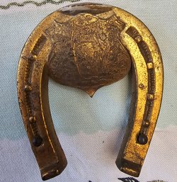 #83 - Brass Horseshoe W/police Shield