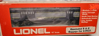 #138 - Lionel Illuminated B&O Baggage Car 6-9523