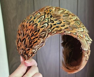 #355 - Pheasant Feather Bandeau Hat