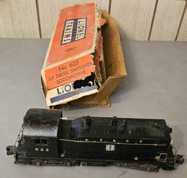 #50 - Lionel #623 Santa Fe 2 Diesel Switcher - Has Original Box - But Box Is In Terrible Shape