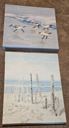 Pair Of Canvas Seaside Pictures