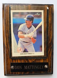 1990 Don Mattingly Card On Plaque 4x6 -J