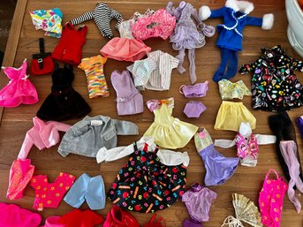 Large Lot Of 1990s Barbie Clothes -J