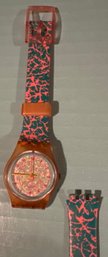 #108 - Vintage Swatch Pink Drip Watch - C