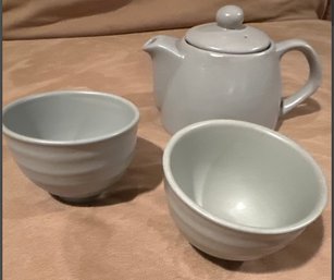 #150 - Celadon Teapot And Cups - C