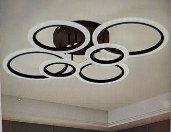 Modern LED Flush Mount 6 Ring Ceiling Light