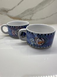 Set Of Two Soup/snack Mugs