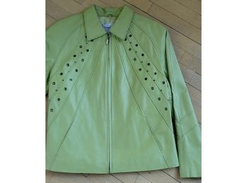 Medium Green Leather Pamela McCoy Jacket