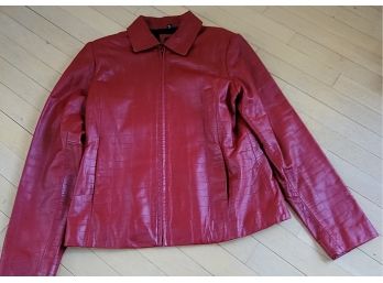 Medium Red Leather Underground Jacket