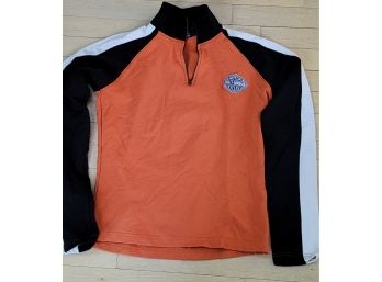 Ladies Harley Davidson Orange, Black & White Pull Over Size Small