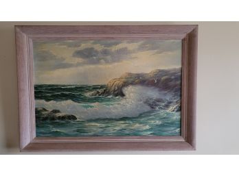 Original Oil Painting- F. Schneider - 42 X 30