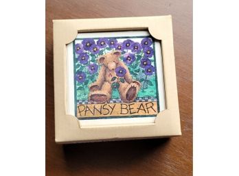 Pansy Bear Coasters