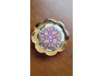 Needlepoint Floral Paperweight