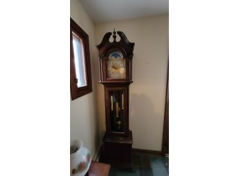 Working German Grandfather Clock- Chimes On The Quarter, Half & Hour