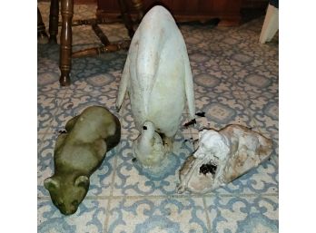 3 Garden Statues