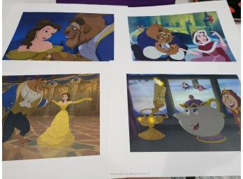 Beauty And The Beast Set Of 4 Lithographs