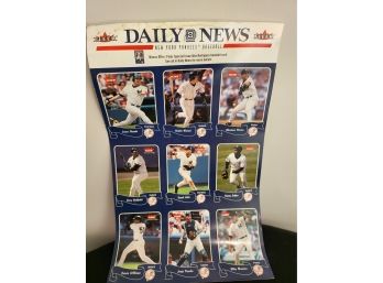 Daily News Fleer Yankees Baseball Card Sheet