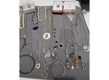 Necklace Lot Some Sterling