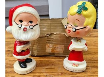 Sonsco Mr & Mrs Claus Kisser Bobble Heads