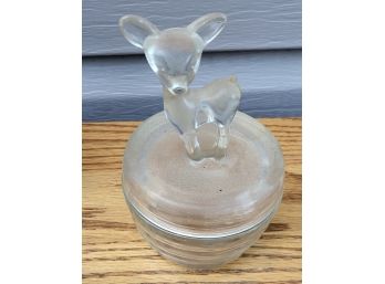 1940s Jeanette Figural Deer Powder Jar