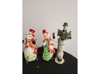 Snowman Trio With Lenox