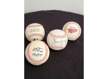 4 Baseballs 2 Signed